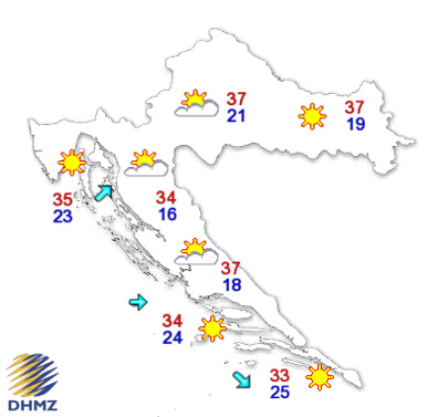 vreme Hrvaška